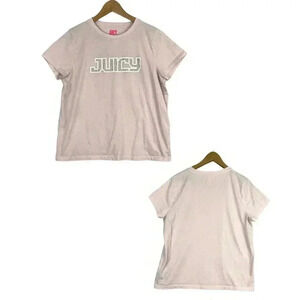 Juicy Couture‎ Pale Pink Rhinestone Tee Womens T-Shirt XL Short Sleeve